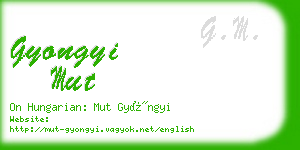 gyongyi mut business card